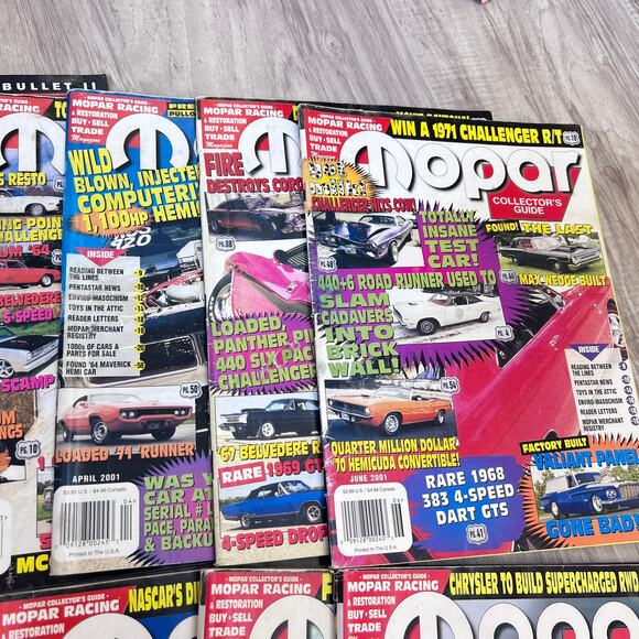 Mopar Magazine 2001 Collector's Full set issues(January, Feb, Mar, Apr,May, +) - Picture 3 of 9